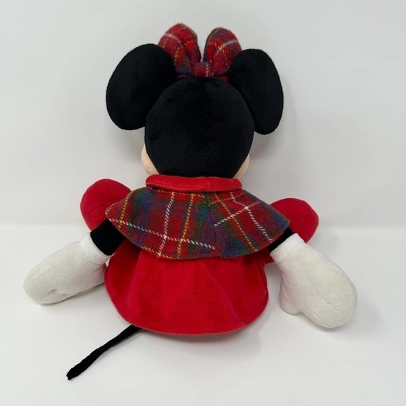 Disney Collection Holiday Minnie Mouse Plaid Cape and Bow 2015 Collectible Plush - Picture 8 of 15